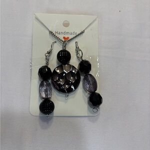 Handmade Black and Silver Jewelry Set